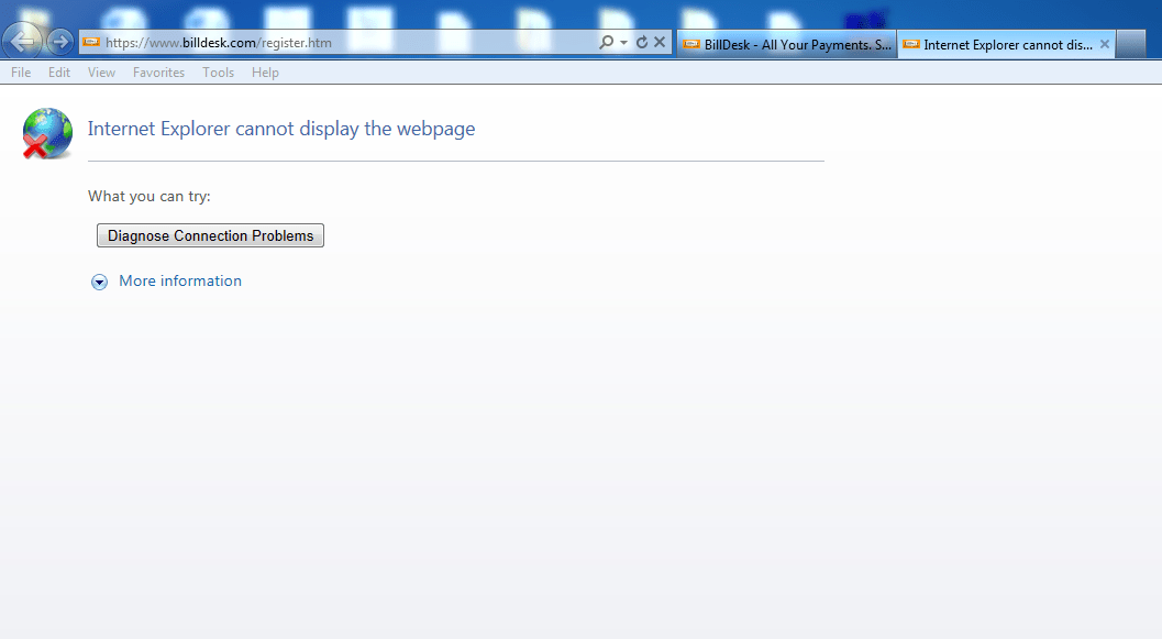 Explorer cannot display the webpage Computer Trouble