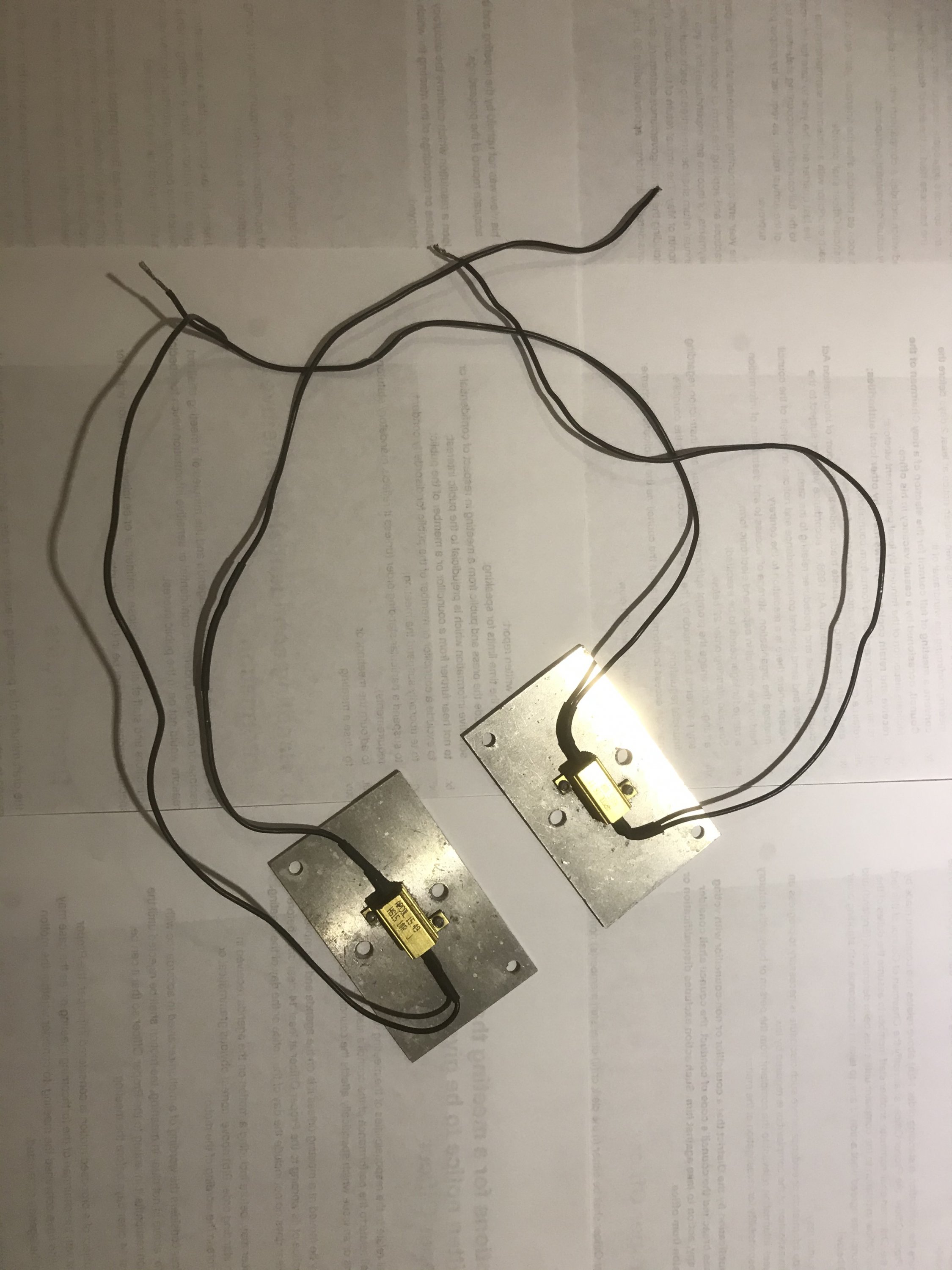 Pair of LED light resistor units SOLD Parts for Sale WSCC