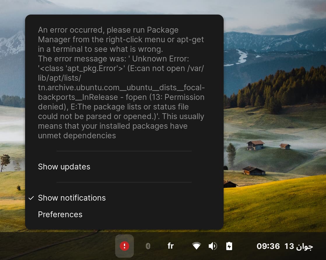 What does this package manager error mean? General Help Zorin Forum