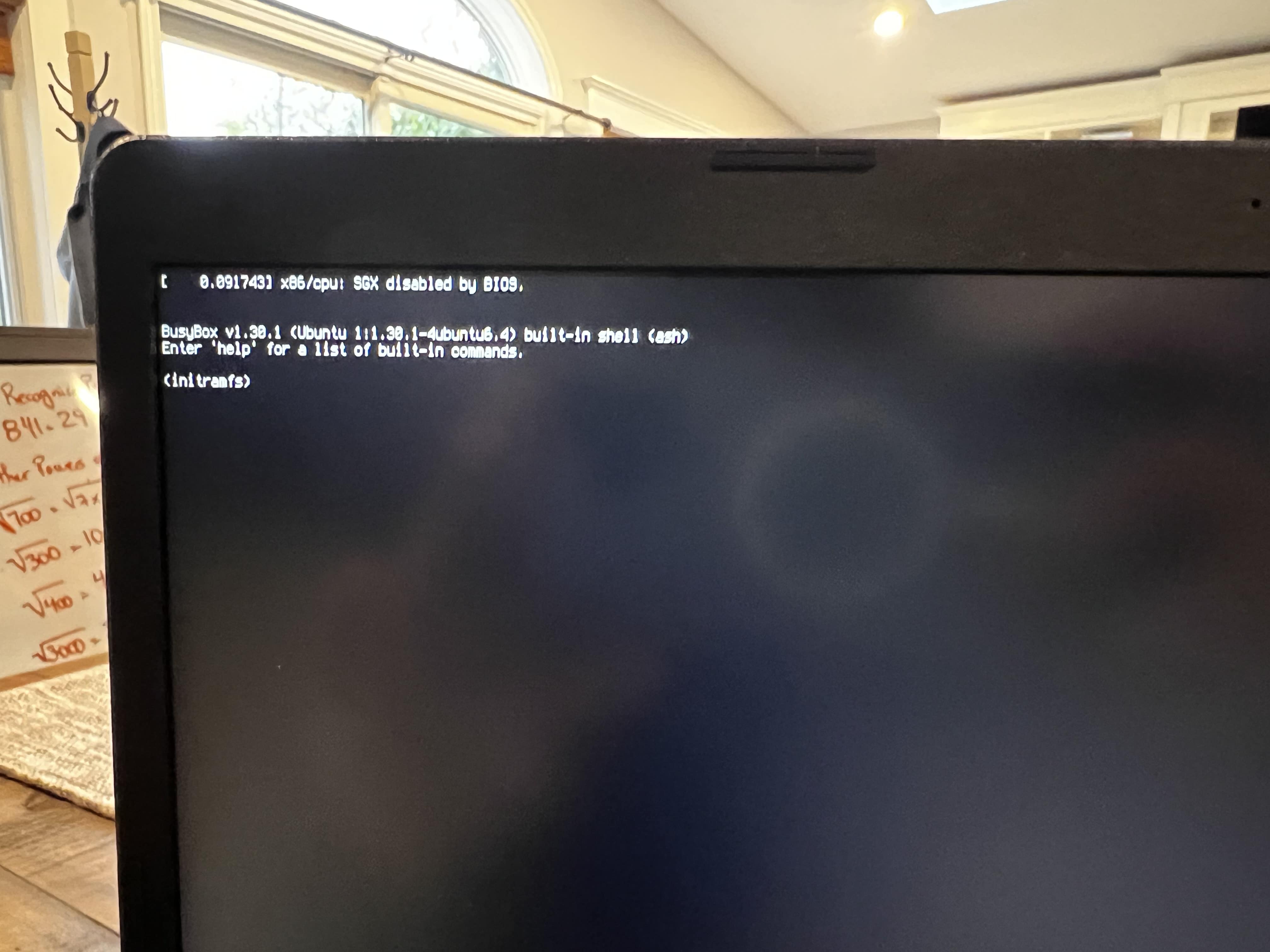 URGENT HELP NEEDED, BusyBox error, computer won’t boot, and no option