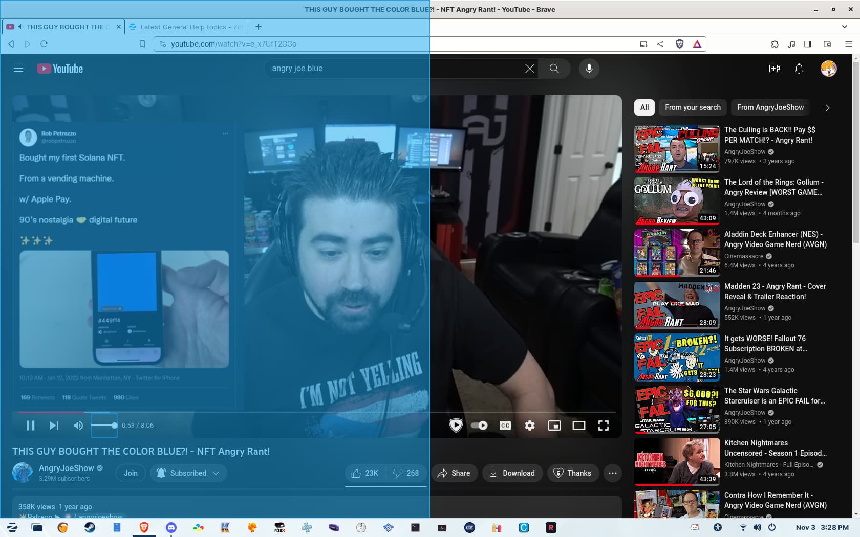 Why is half my screen blue? General Help Zorin Forum