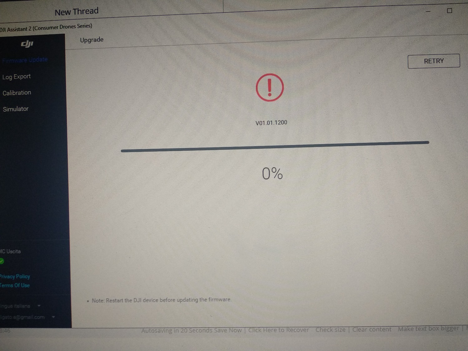 Firmware Update error DJI Air2 | DJI FORUM