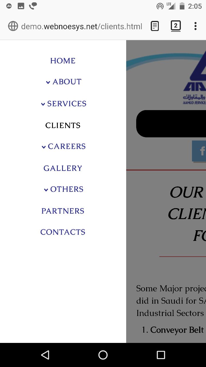Mobile Menu (Slide Menu) with more pages menu & sub menus Scrolling