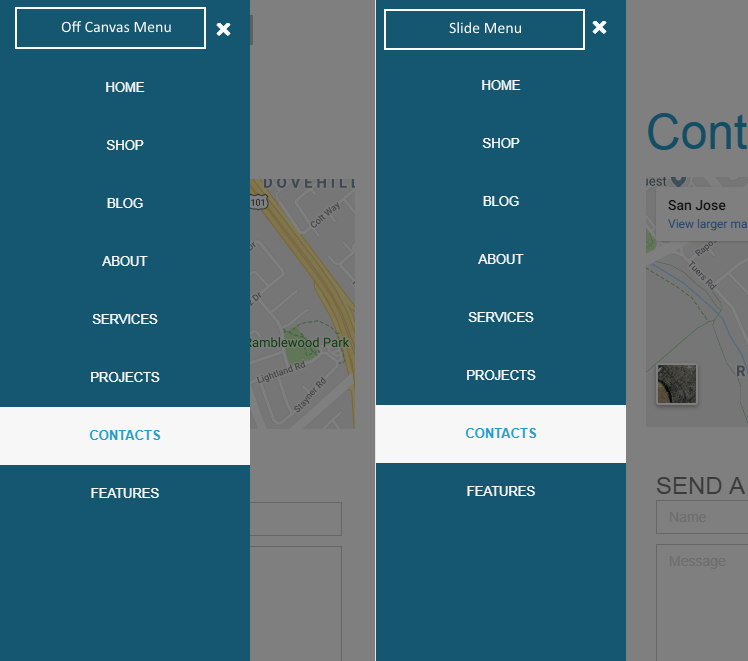 Off Canvas Menu BillionAnswers