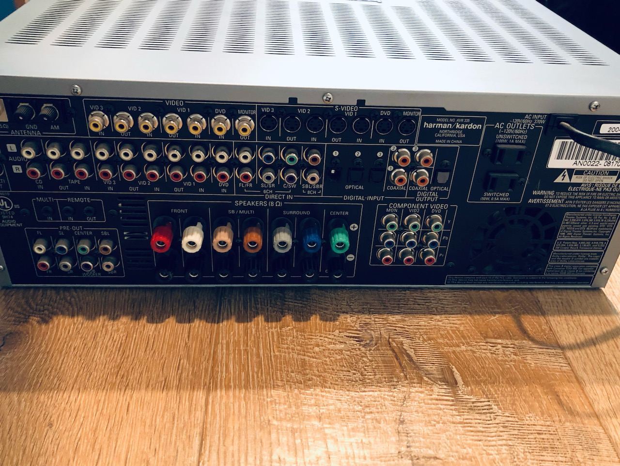 Harman/Kardon AVR 335 (with some cables) | Audioholics Home Theater Forums