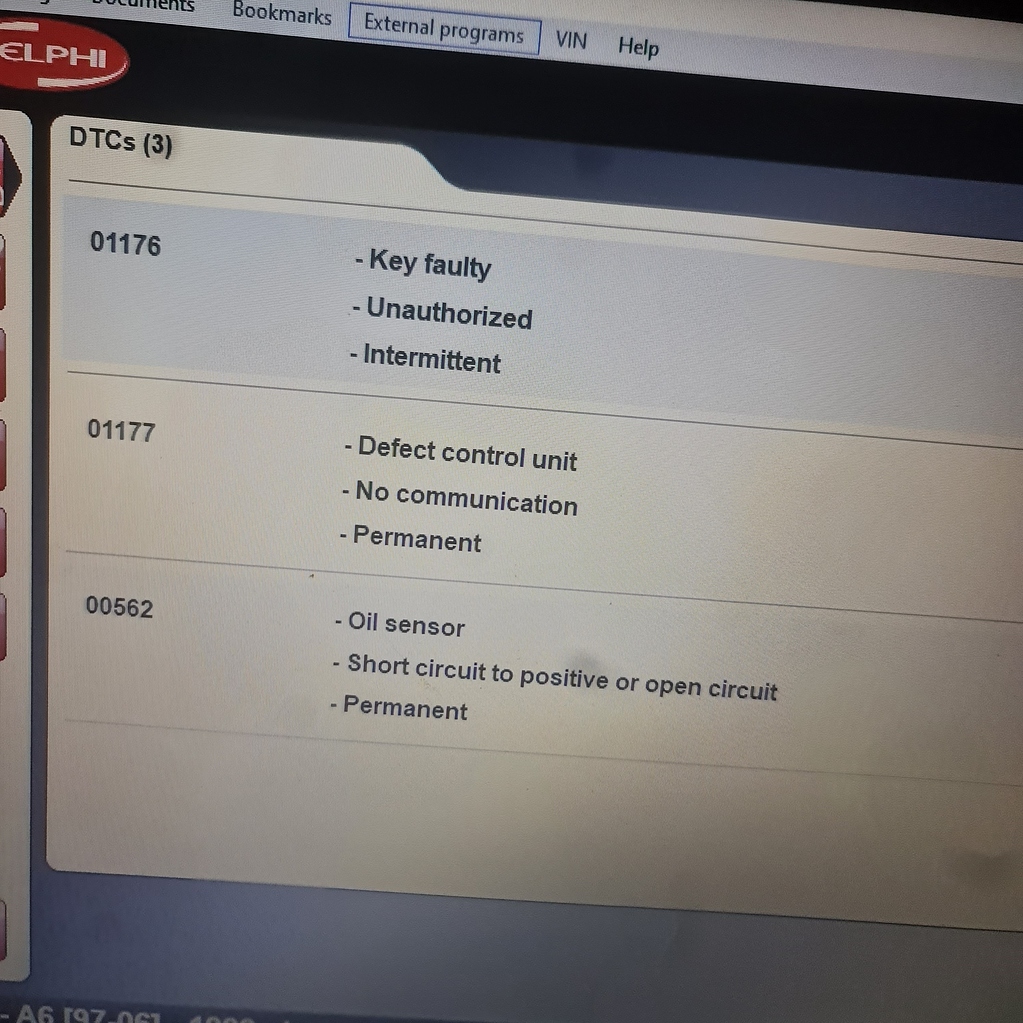 Fault 01177 a6 c5 v8 not starting A6 All/ S6 All Audi Revolution