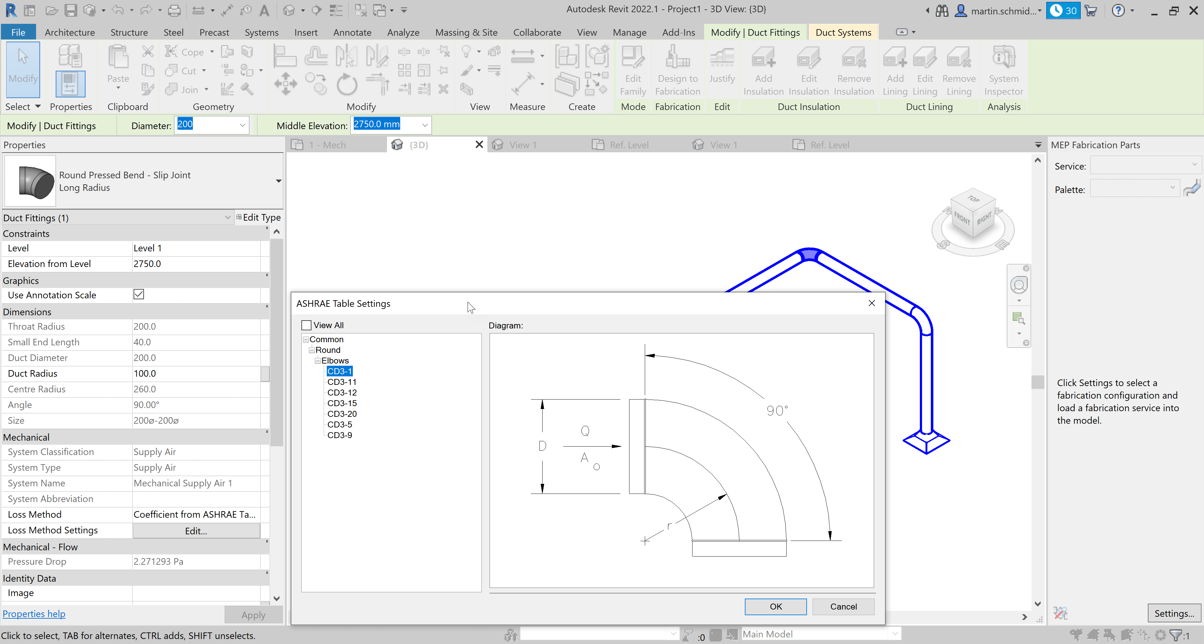 Duct Fitting & ASHRAE Table Autodesk Community