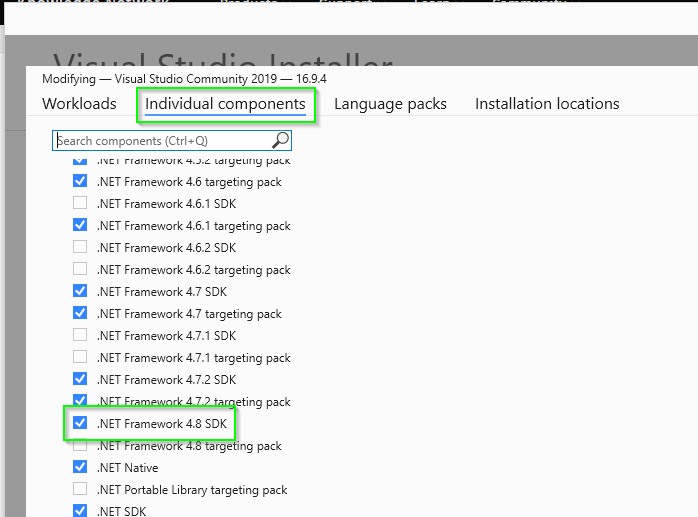 Solved Inventor 2022, Visual Studios 2019, Framework 4.8