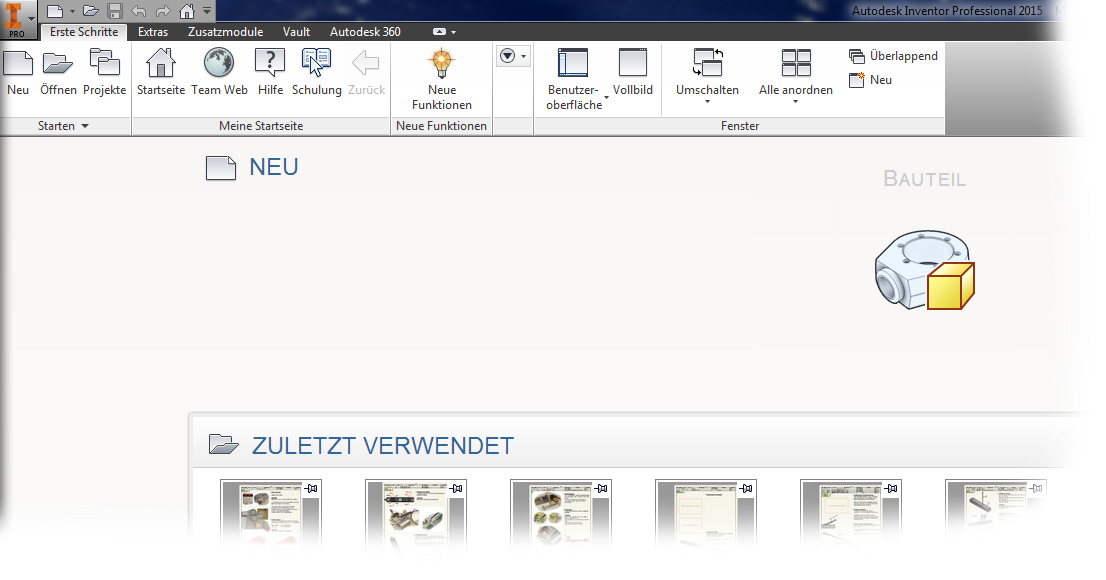 Ability to remove previews from the new 2015 Inventor start screen