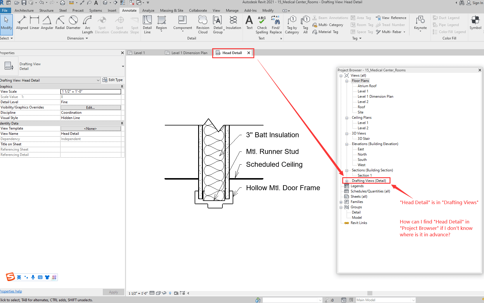 Solved How to Find "View" in "Project Browser" in Revit 2021
