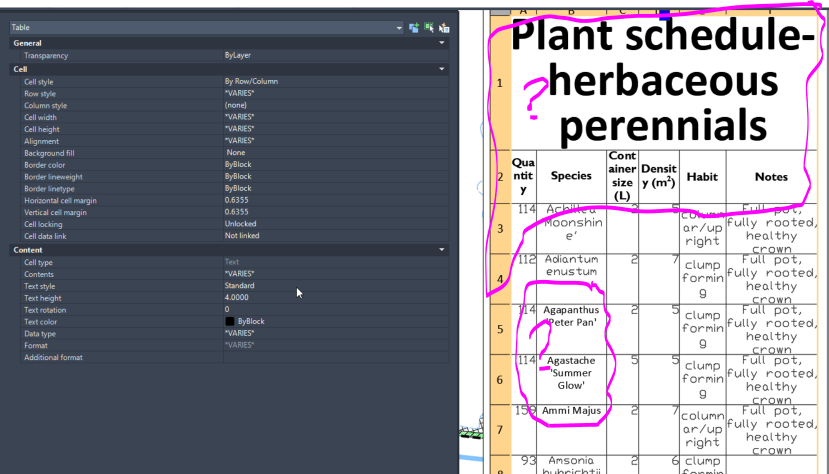 Solved struggling to change text style/size in table to be the same Autodesk Community