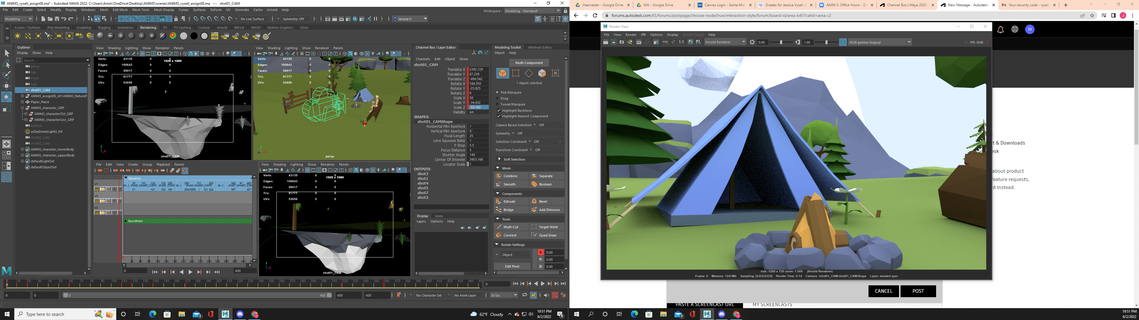 Camera showing up upside down and backwards in viewport Autodesk