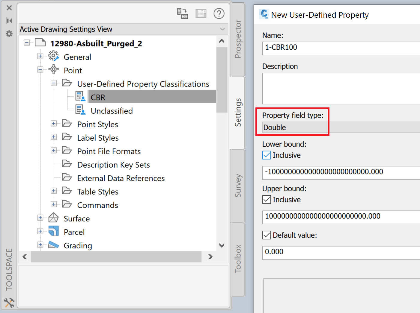 Point Label Style to display a userdefined column in a point file