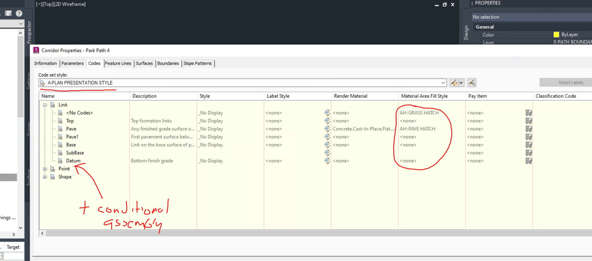 corridor hatch not shown Autodesk Community