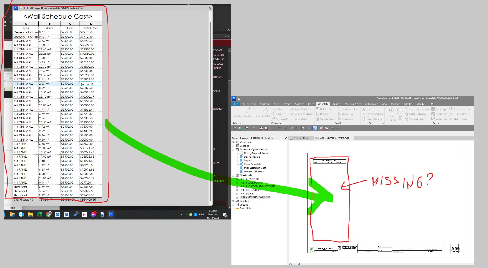 Solved Revit Schedule Only "Headers and Titles" area visible on