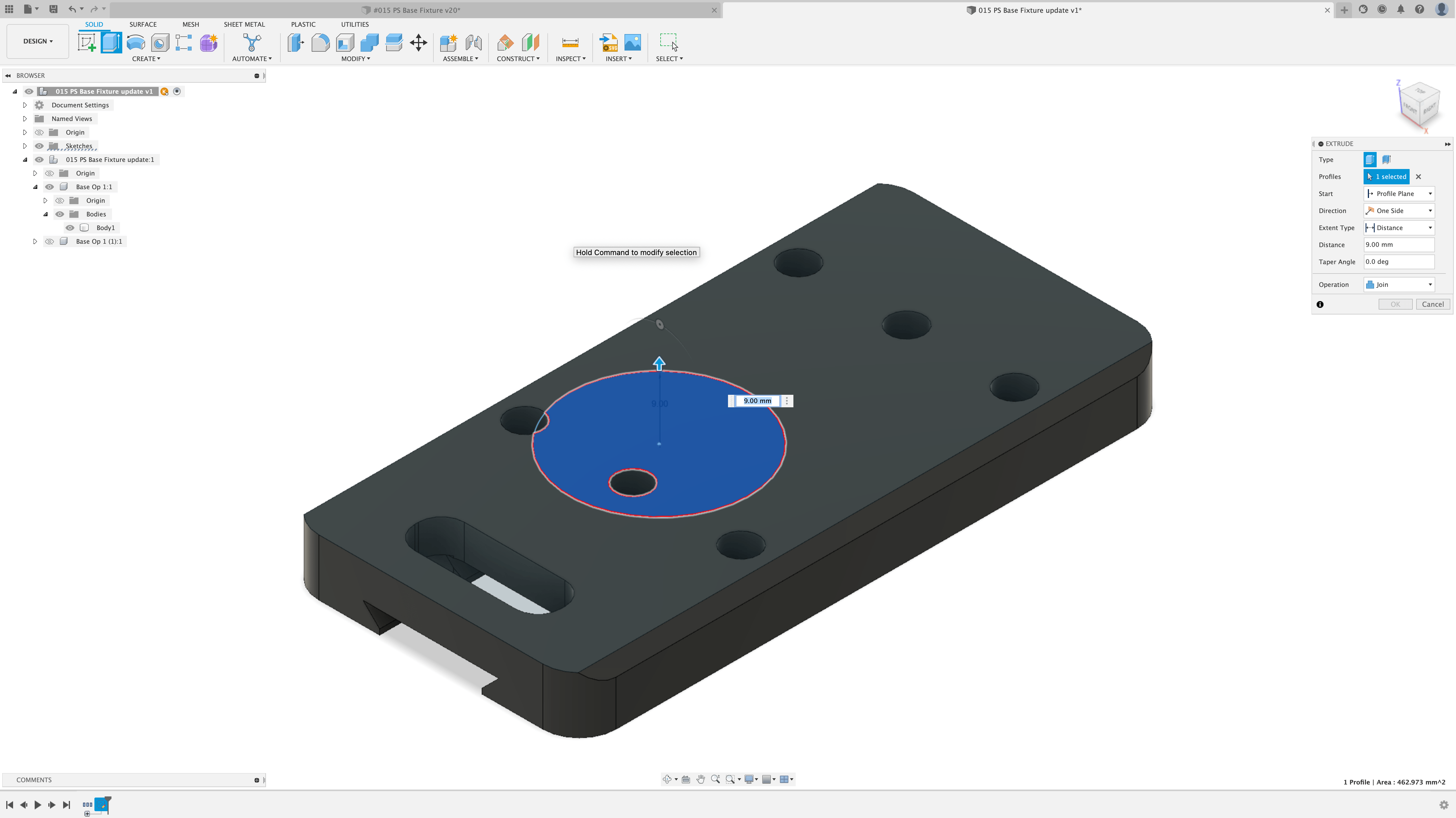 Solved Fusion360 won't let me edit my extrusion Autodesk Community