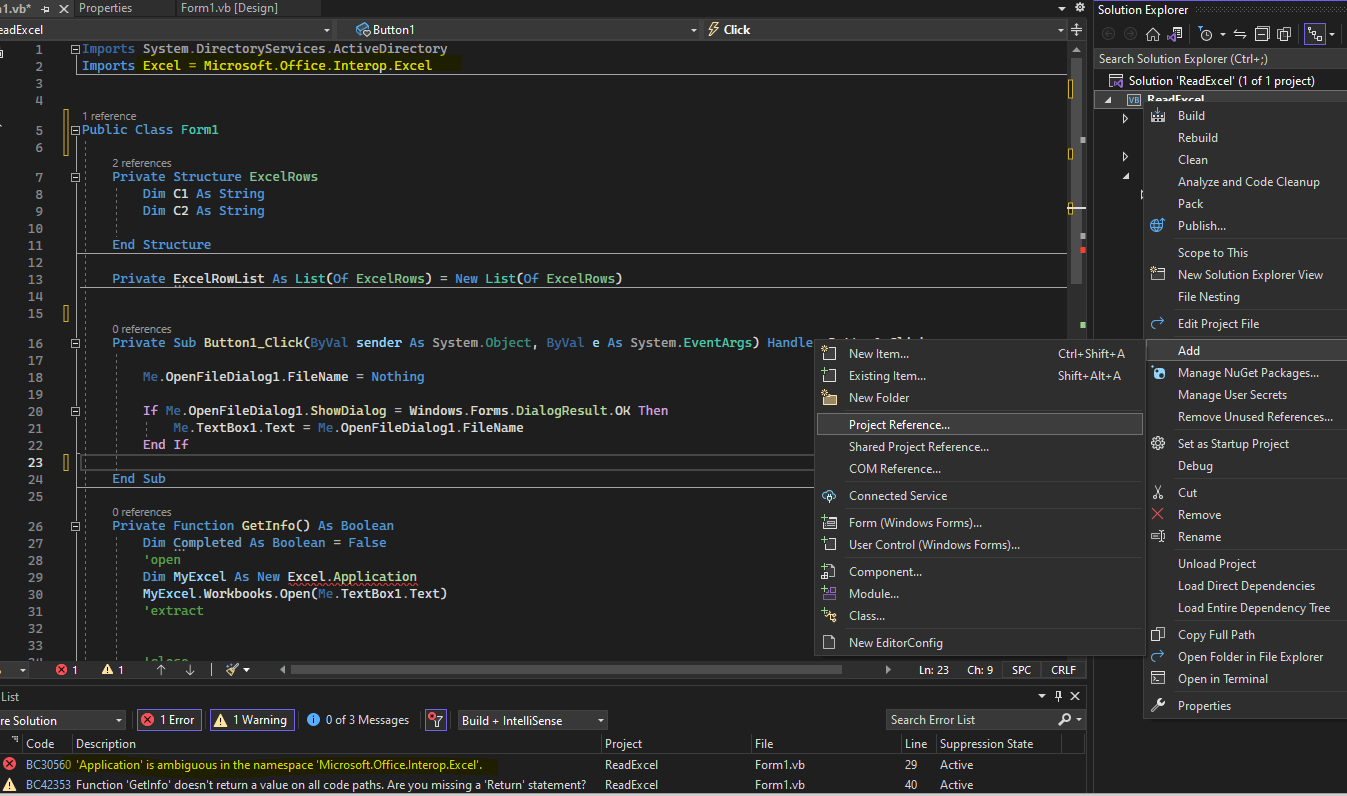 Visual Studio 2022, Excel 365 connecting to Inventor Autodesk Community