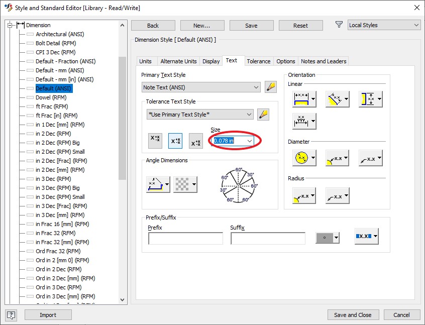 Is it possible to have more than one dimension style in a drawing