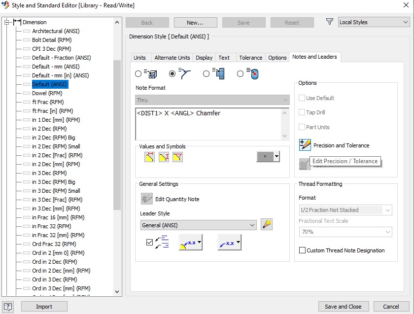 Is it possible to have more than one dimension style in a drawing