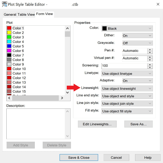 One very light lineweight not printing correctly in 2024 Autodesk