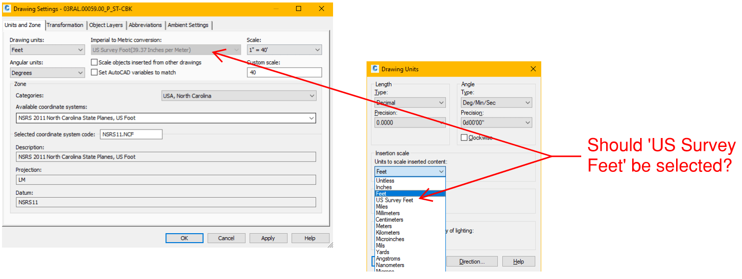 US Survey Feet, Drawing Units and Drawing Settings Autodesk Community