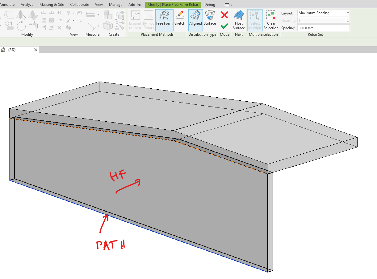 Free Form Rebar along Sloped Wall Autodesk Community