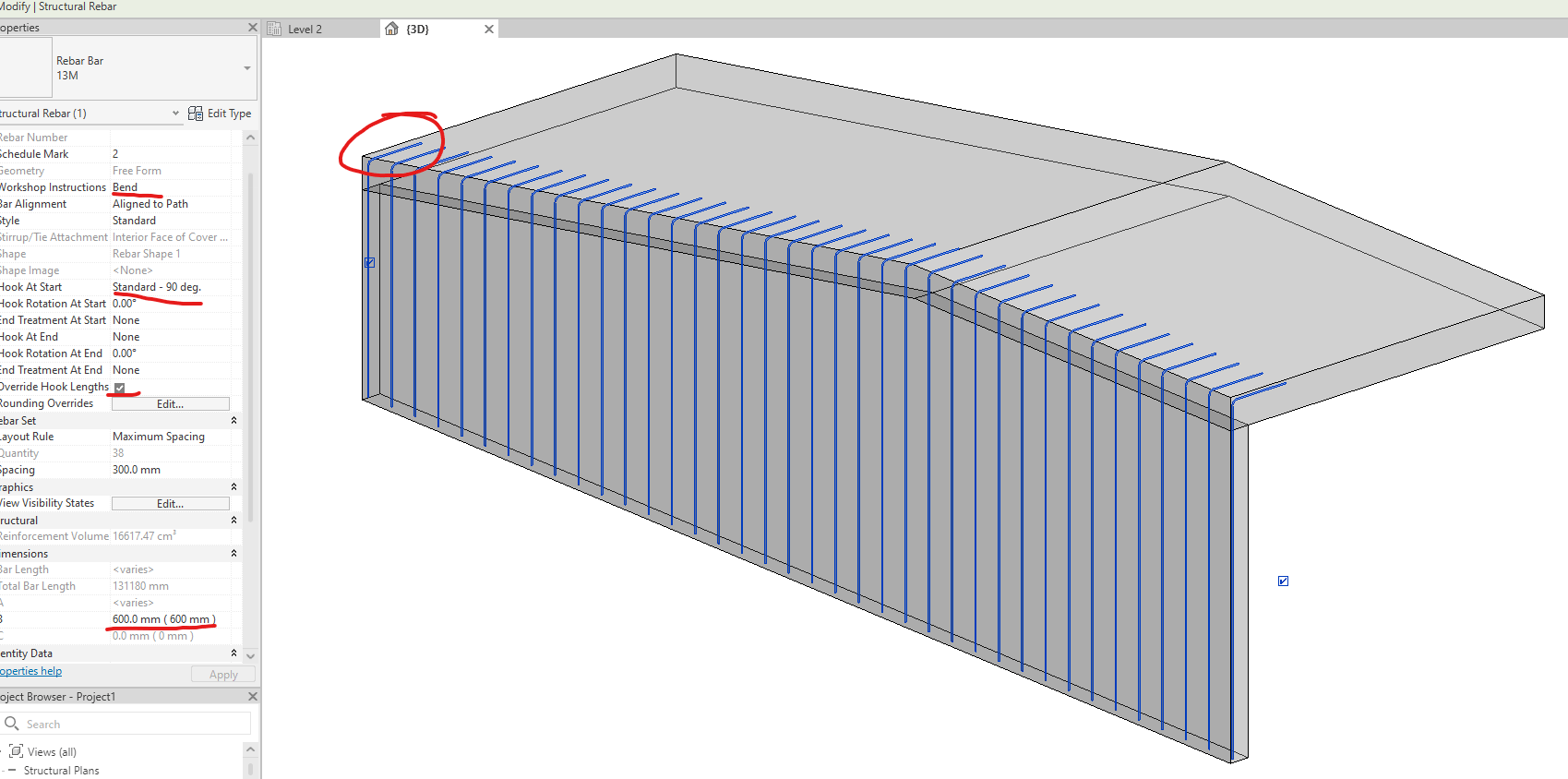 Free Form Rebar along Sloped Wall Autodesk Community