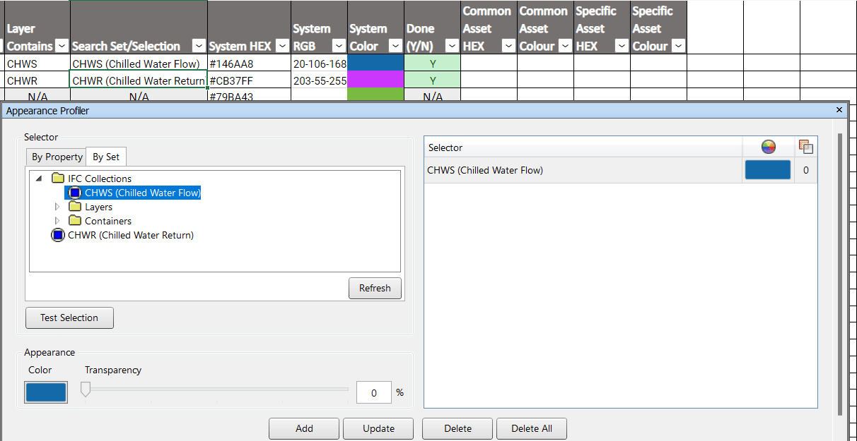 Apply Appearance Profiler setting from Excel input file Autodesk