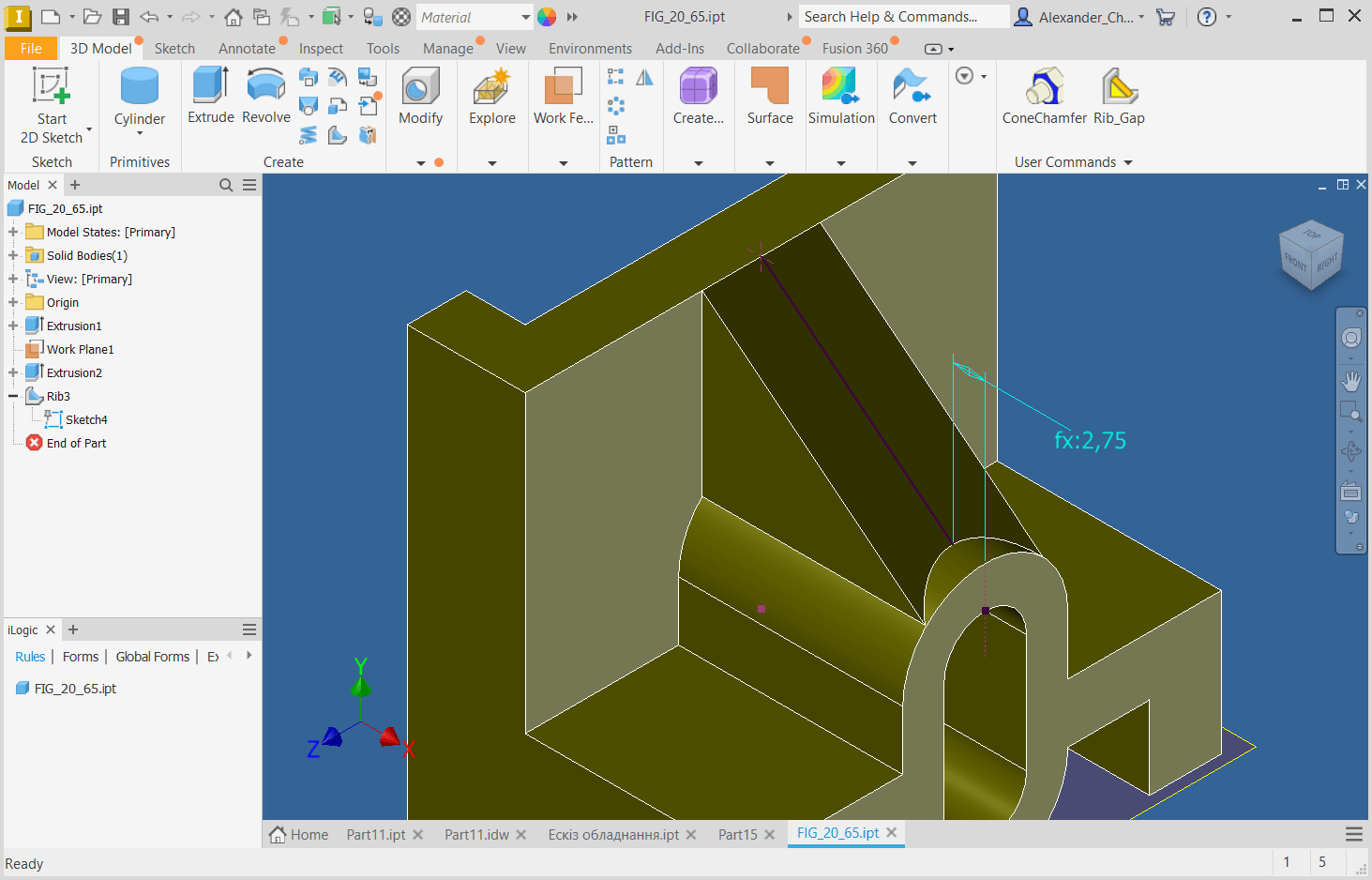 Why cant I create a rib Autodesk Community