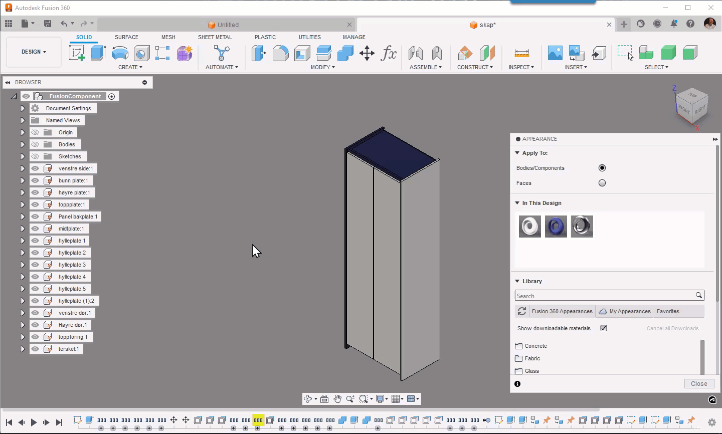 Solved Solid color to parts Autodesk Community
