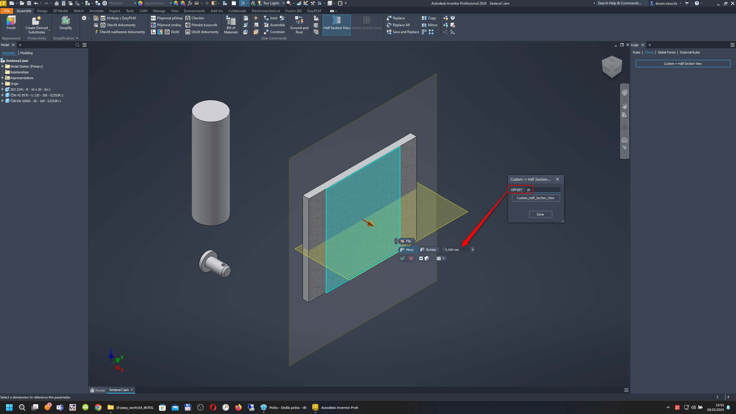 Solved Inventor Assembly HalfSection View Autodesk Community