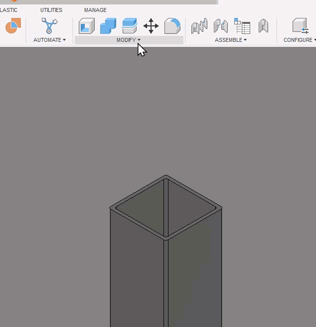 Solved cutting down only the part of the top with a radius Autodesk
