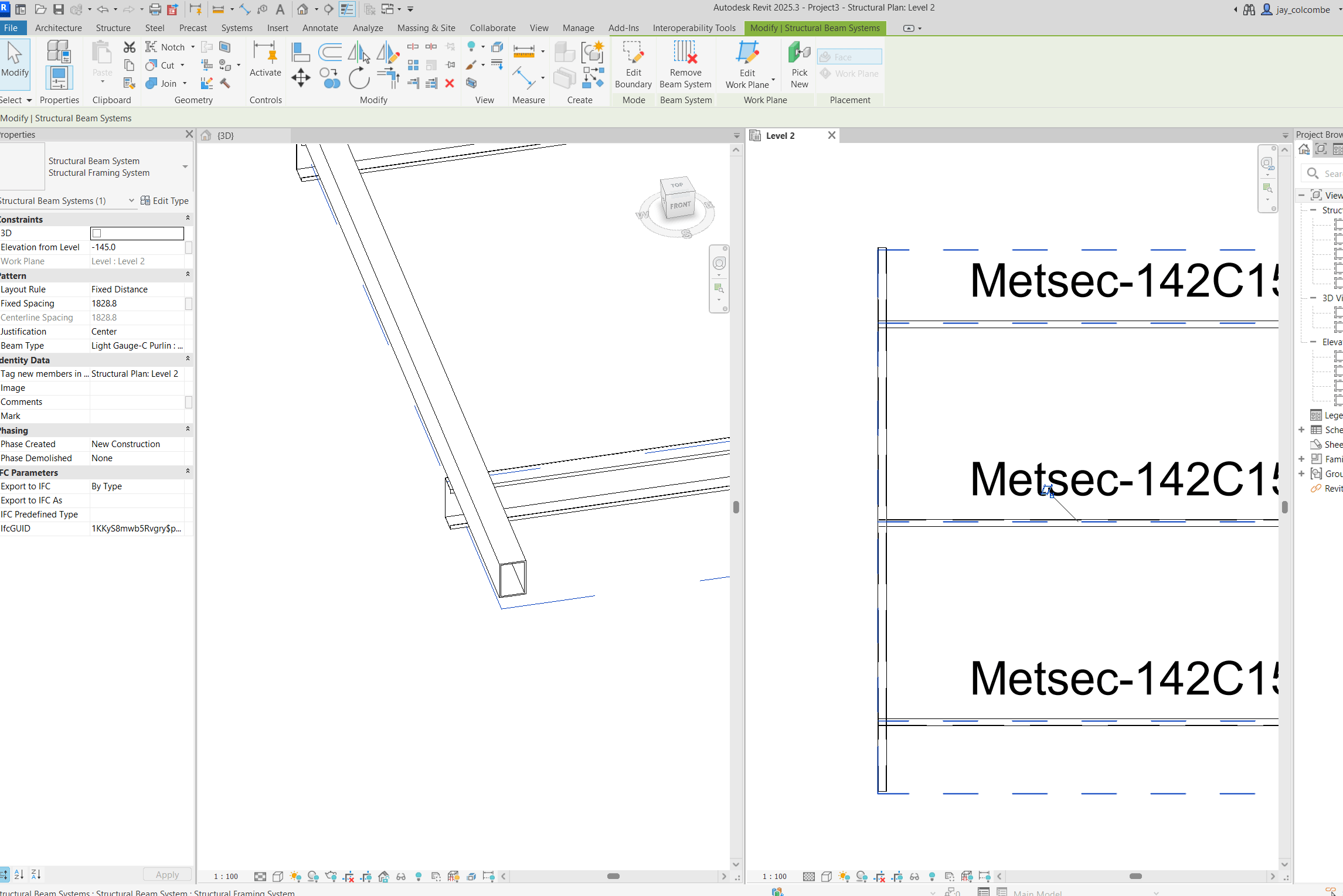 Re Beam System being cut by above beam Autodesk Community