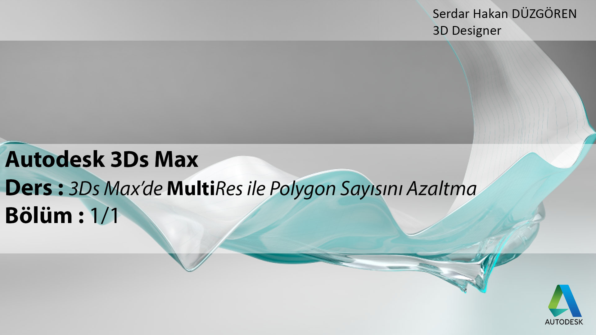 3Ds Max'de MultiRes İle Polygon Sayısını Azaltmak Autodesk Community