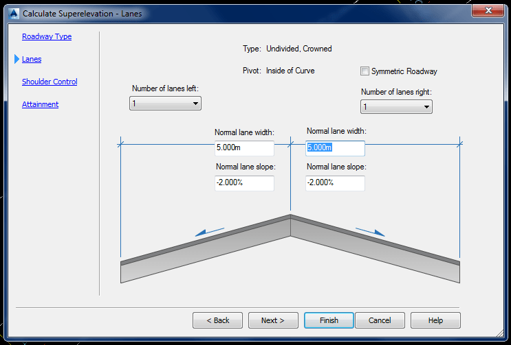 Solved Calculate Superelevation Wizard Settings) Autodesk