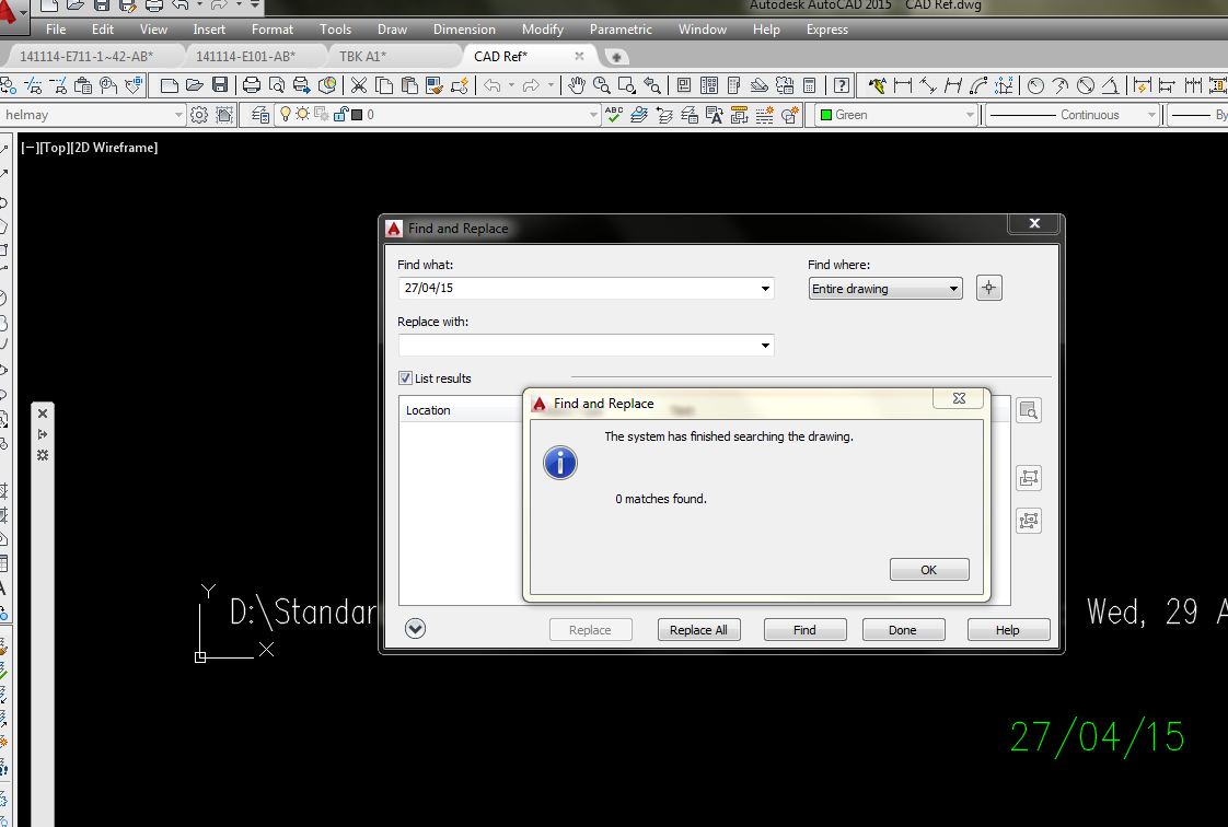 FIND AND REPLACE NOT WORKING AUTOCAD 2015 Autodesk Community