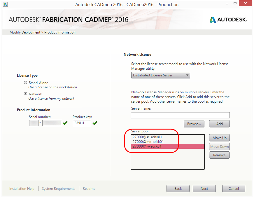 Did you notice? Specify port w/License server Autodesk Community