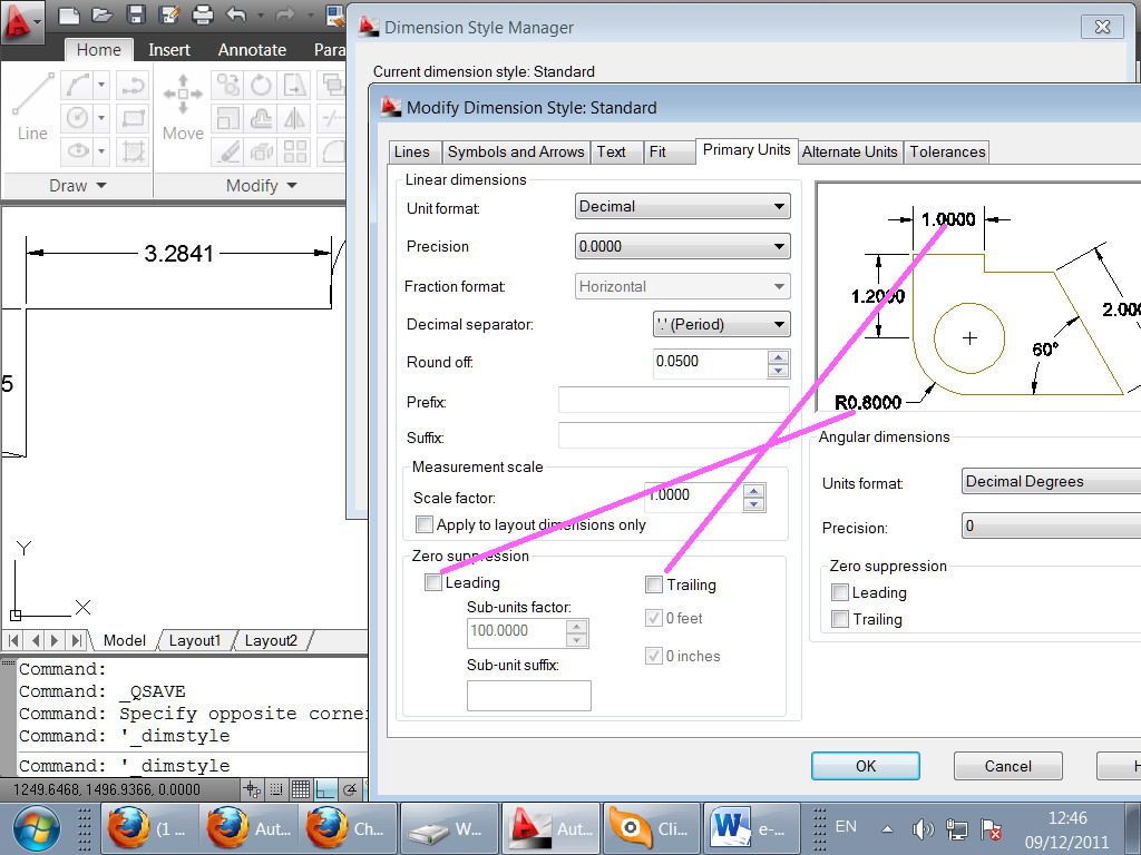 Solved Changing the “Precision” of “Linear Dimension” in the primary