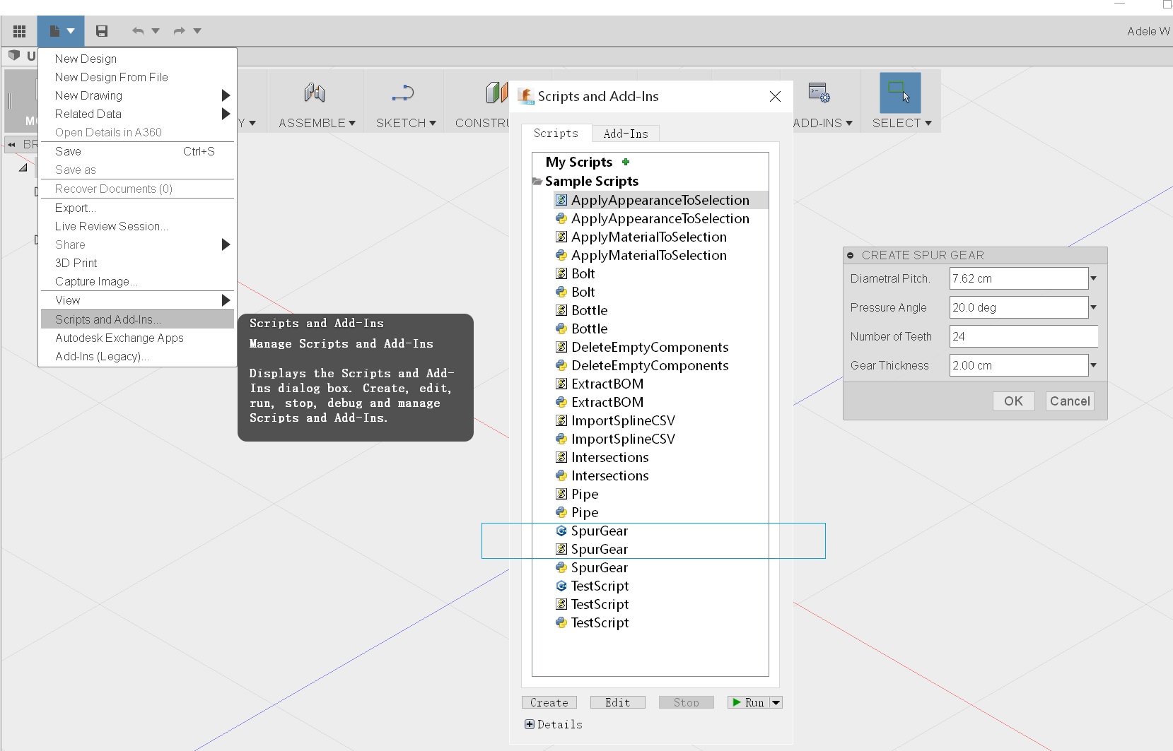 Fusion360 gear generator Autodesk Community
