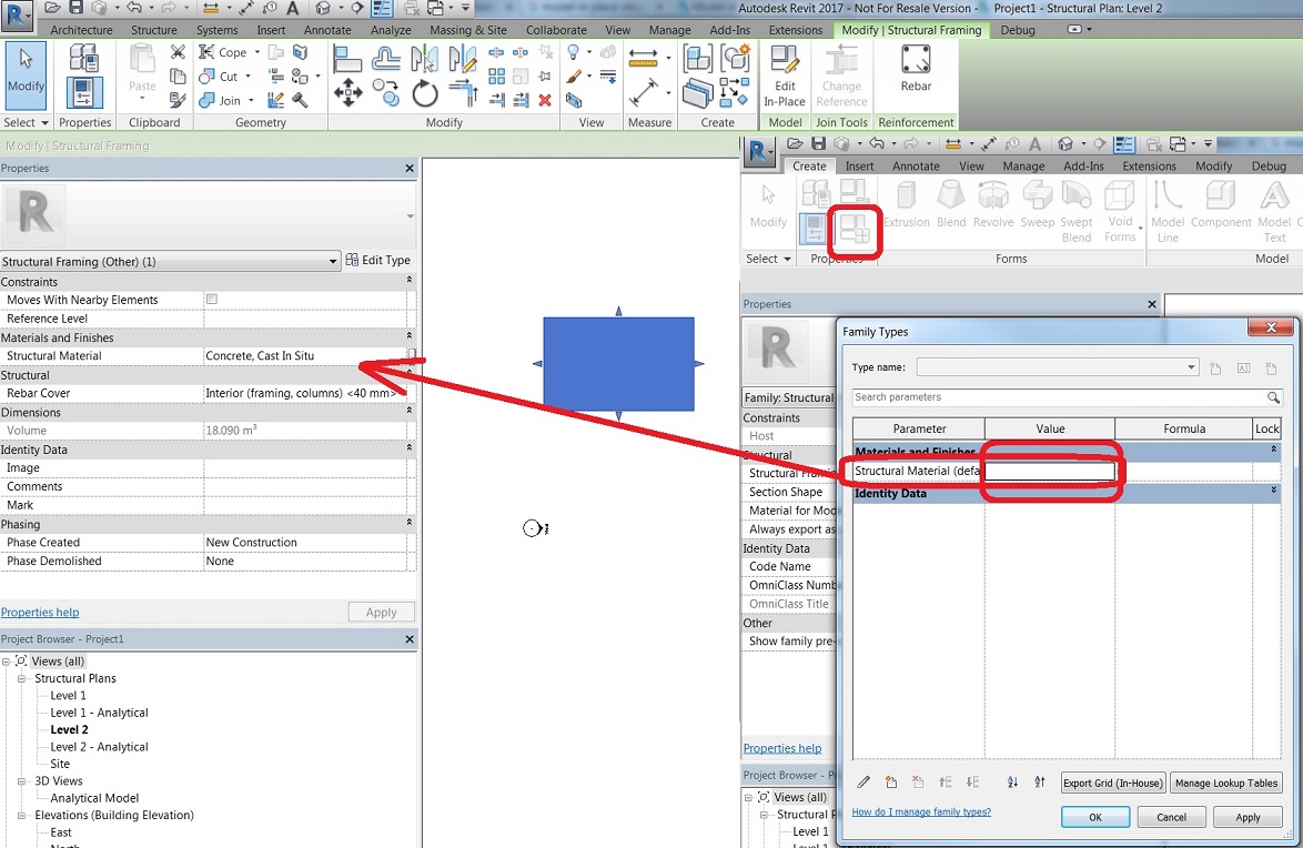 Model in place material Autodesk Community