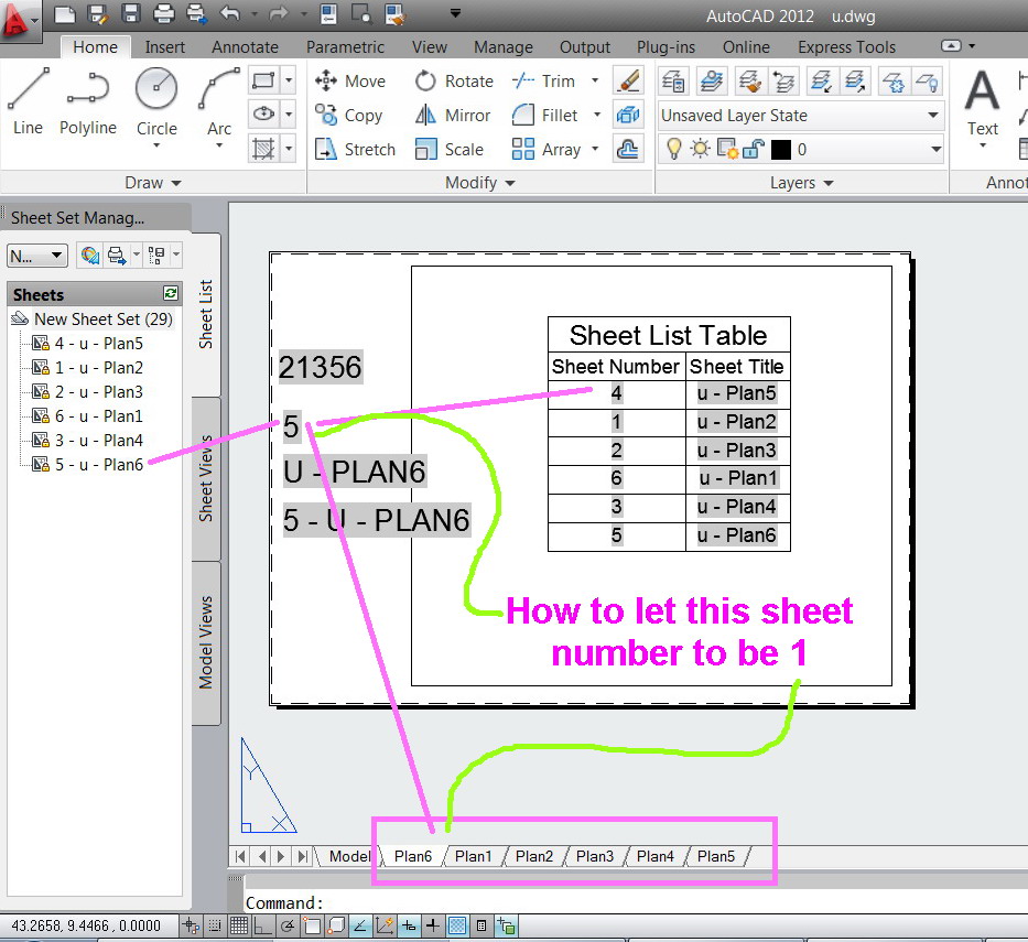 How to “synchronize” the ‘layout number” with “sheet number