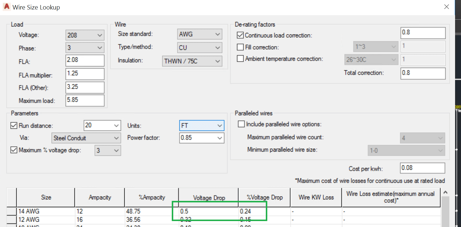 Voltage Drop Autodesk Community