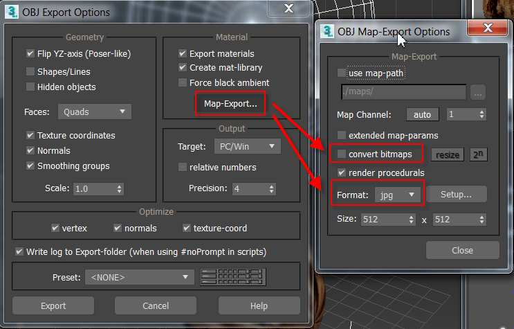 Solved Exporting an .obj after UVW Map Autodesk Community