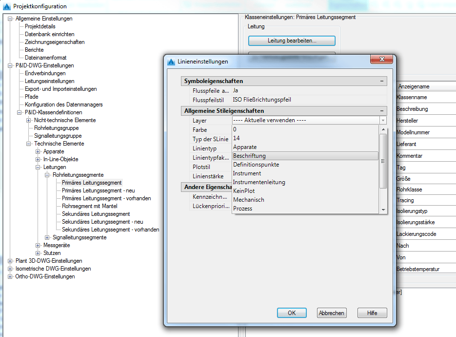 Gelöst AutoCAD Plant 3D LayerAuswahl in Klassendefinition Autodesk
