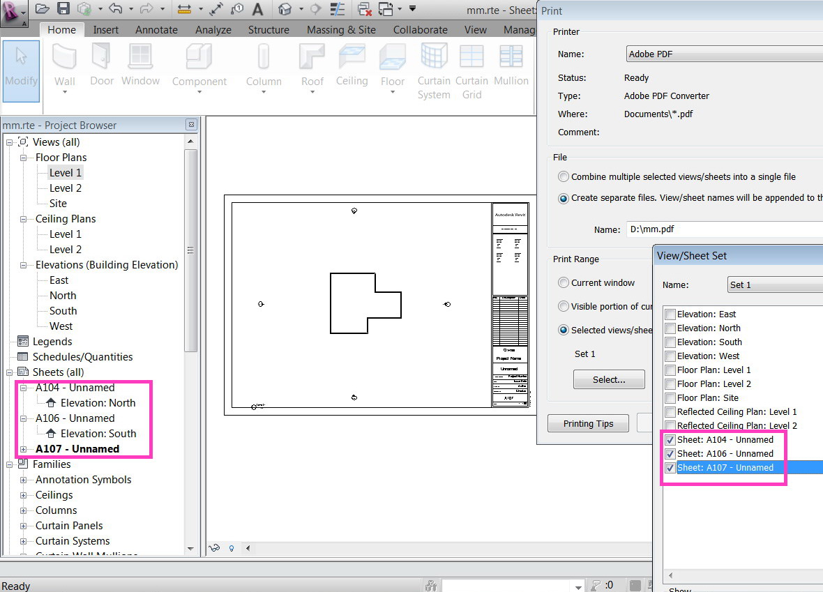 How to print the “levels” and “elevations” at a time Autodesk