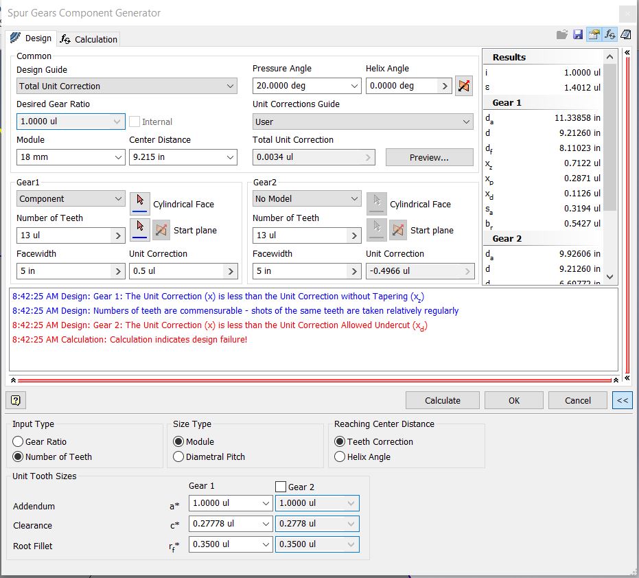 Spur Gear Component Generator Root Diameter Autodesk Community