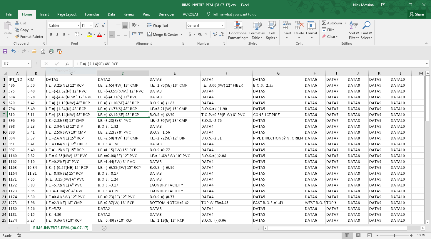 Point File Format parses correctly but doesn't import correctly