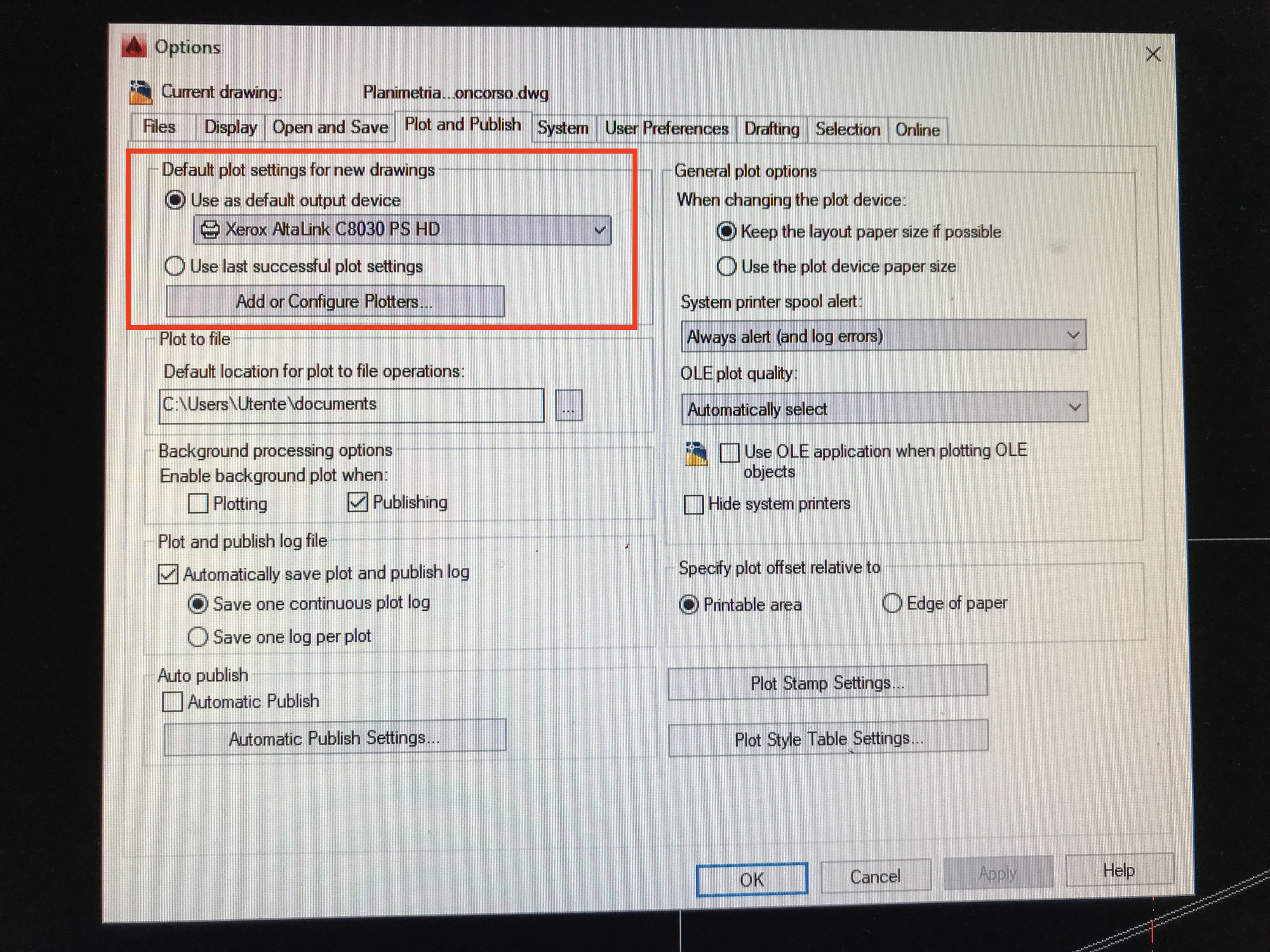 Solved AutoCAD Print job goes to wrong print device Autodesk Community