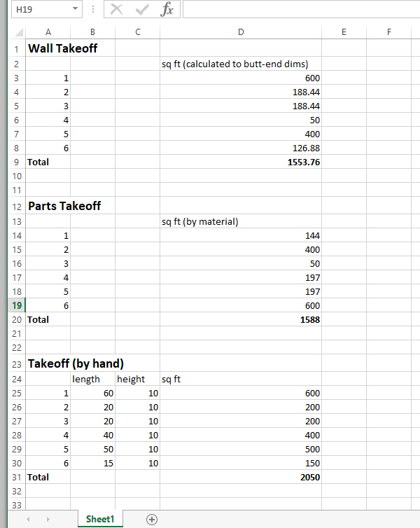 Solved Exterior wall area (for window to wall ratio calculation