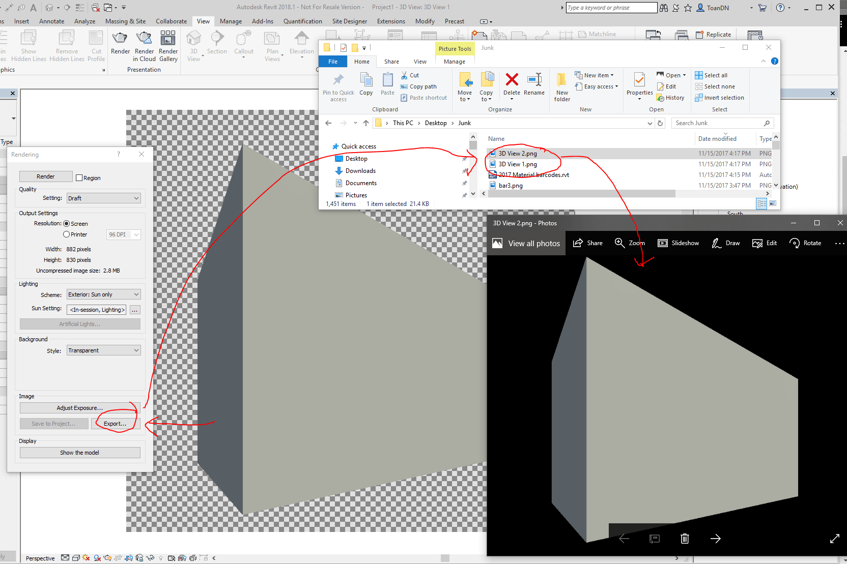 Solved Exporting render with transparent background REVIT 2018